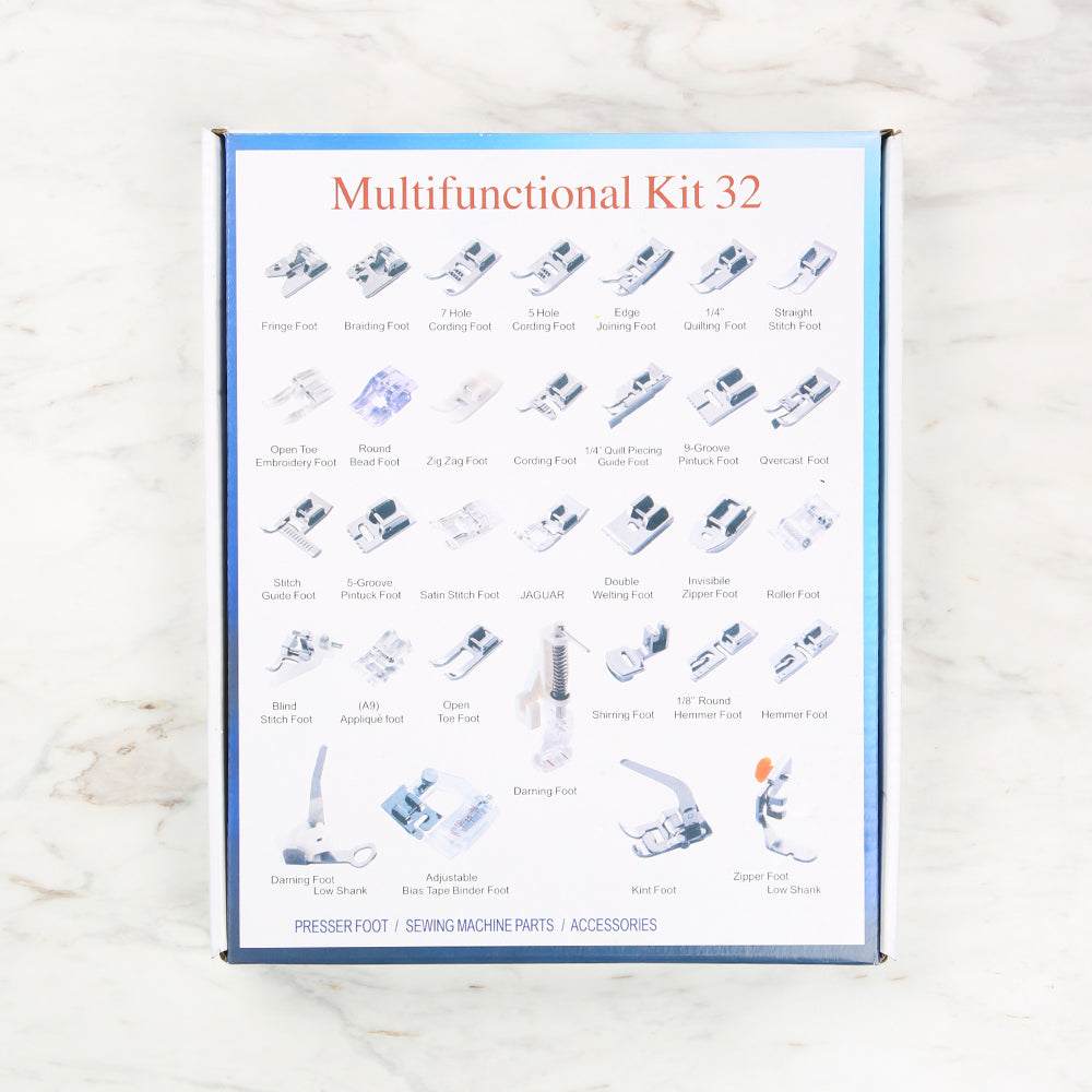 Yabalı Dikiş Makinesi Ayak Seti 32'li